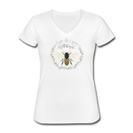 Bee Salt & Light - Women's V-Neck T-Shirt - white