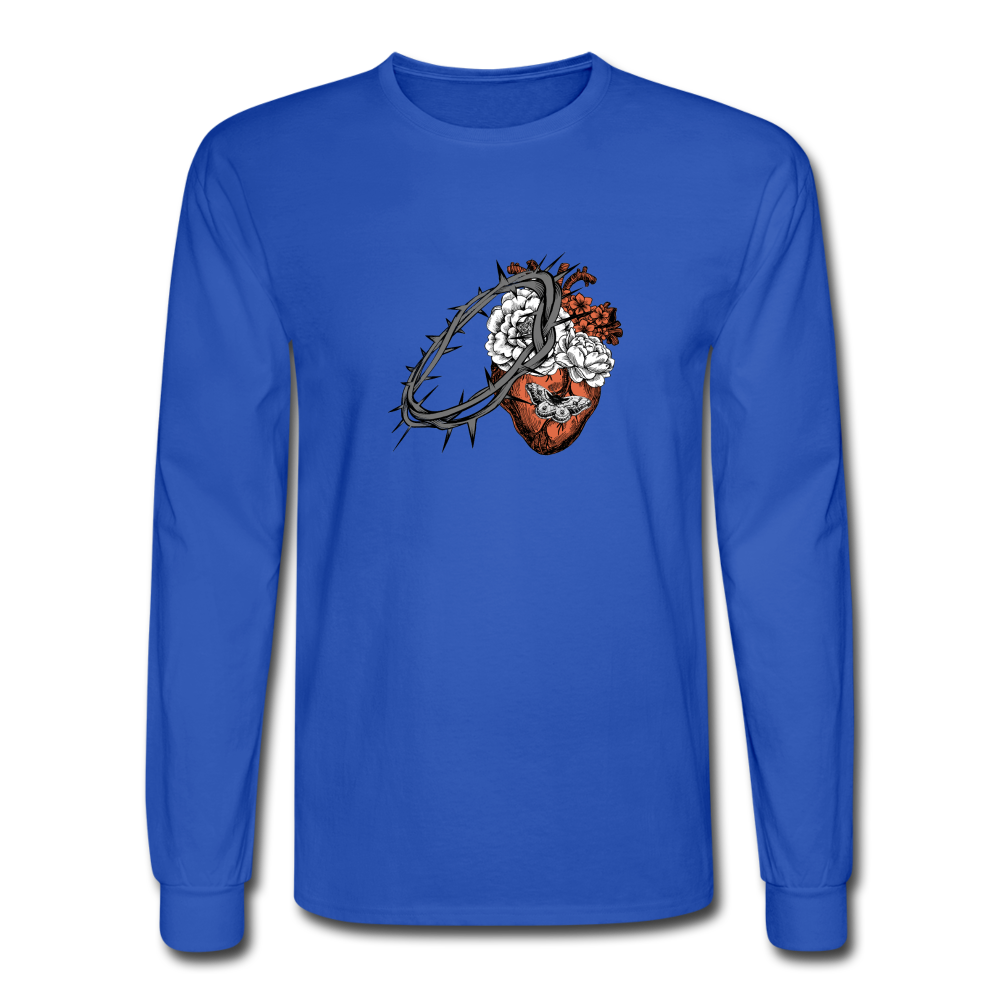Heart for the Savior - Men's Long Sleeve T-Shirt - royal blue