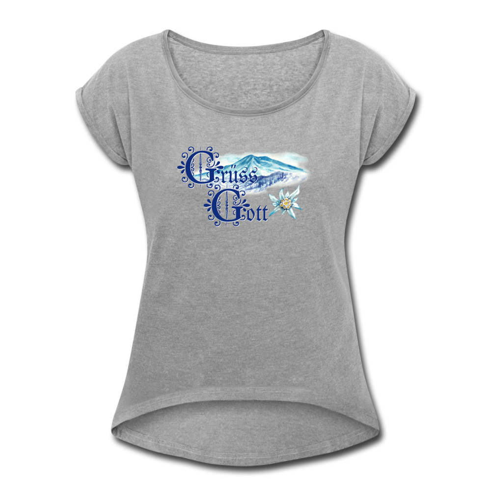Grüss Gott - Women's Roll Cuff T-Shirt - heather gray