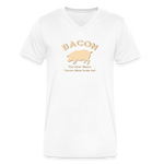Bacon - Men's V-Neck T-Shirt - white