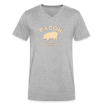 Bacon - Men's V-Neck T-Shirt - heather gray