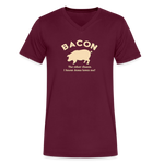 Bacon - Men's V-Neck T-Shirt - maroon