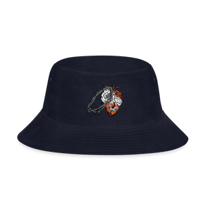 Heart for the Savior - Bucket Hat - navy