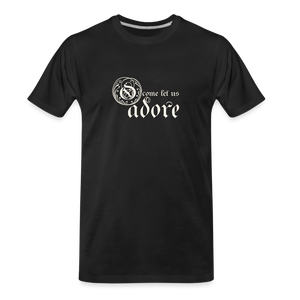 O Come Let Us Adore - Men’s Premium Organic T-Shirt - black