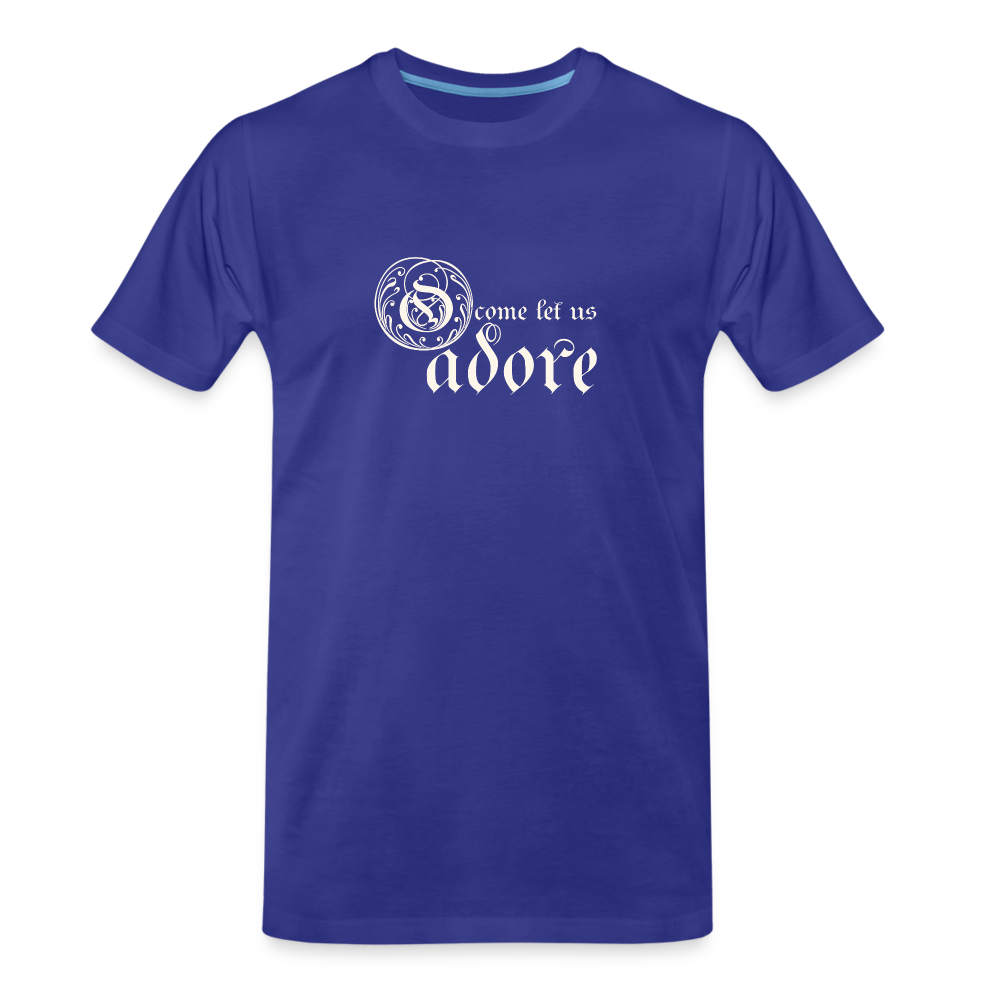 O Come Let Us Adore - Men’s Premium Organic T-Shirt - royal blue