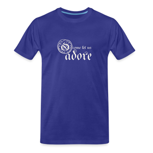 O Come Let Us Adore - Men’s Premium Organic T-Shirt - royal blue