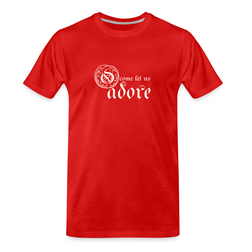 O Come Let Us Adore - Men’s Premium Organic T-Shirt - red