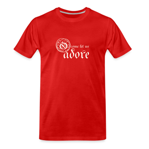 O Come Let Us Adore - Men’s Premium Organic T-Shirt - red