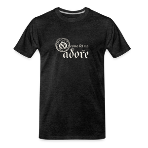 O Come Let Us Adore - Men’s Premium Organic T-Shirt - charcoal grey