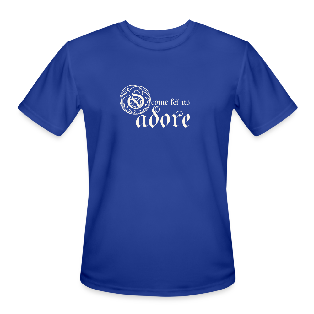 O Come Let Us Adore - Men’s Moisture Wicking Performance T-Shirt - royal blue