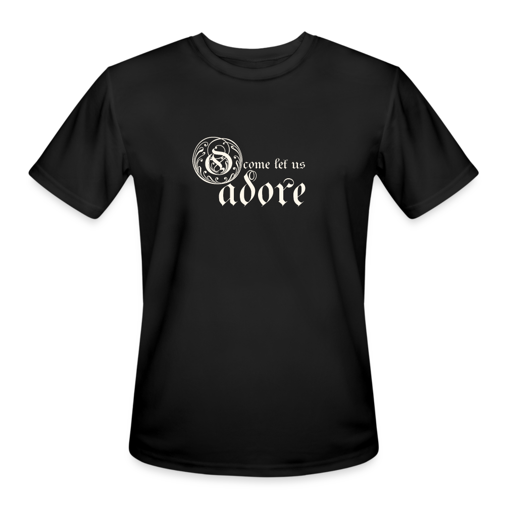 O Come Let Us Adore - Men’s Moisture Wicking Performance T-Shirt - black