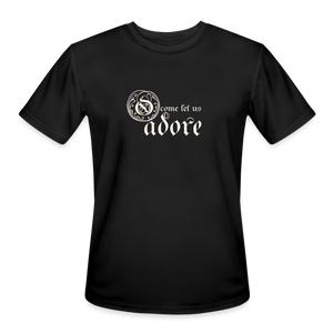 O Come Let Us Adore - Men’s Moisture Wicking Performance T-Shirt - black