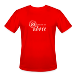 O Come Let Us Adore - Men’s Moisture Wicking Performance T-Shirt - red
