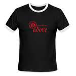 O Come Let Us Adore - Men's Ringer T-Shirt - black/white