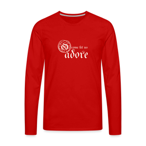 O Come Let Us Adore - Men's Premium Long Sleeve T-Shirt - red