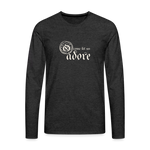 O Come Let Us Adore - Men's Premium Long Sleeve T-Shirt - charcoal grey