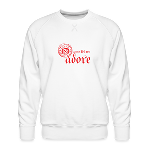 O Come Let Us Adore - Men’s Premium Sweatshirt - white