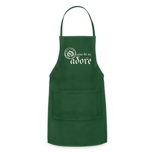 O Come Let Us Adore - Adjustable Apron - forest green