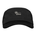 O Come Let Us Adore - Organic Cadet Cap - black