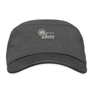 O Come Let Us Adore - Organic Cadet Cap - charcoal