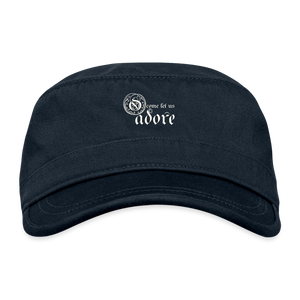 O Come Let Us Adore - Organic Cadet Cap - navy