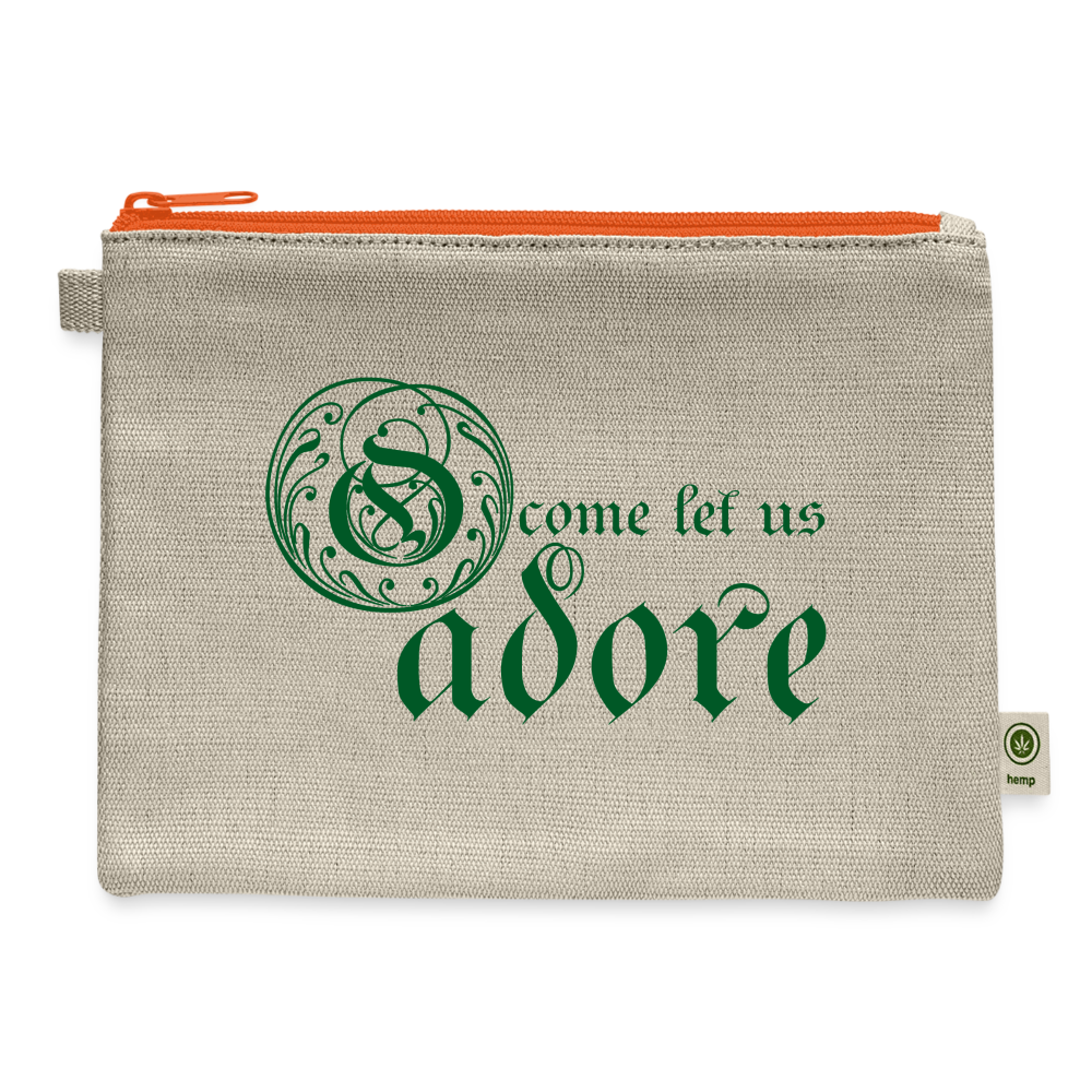 O Come Let Us Adore - Carry All Pouch - natural/orange