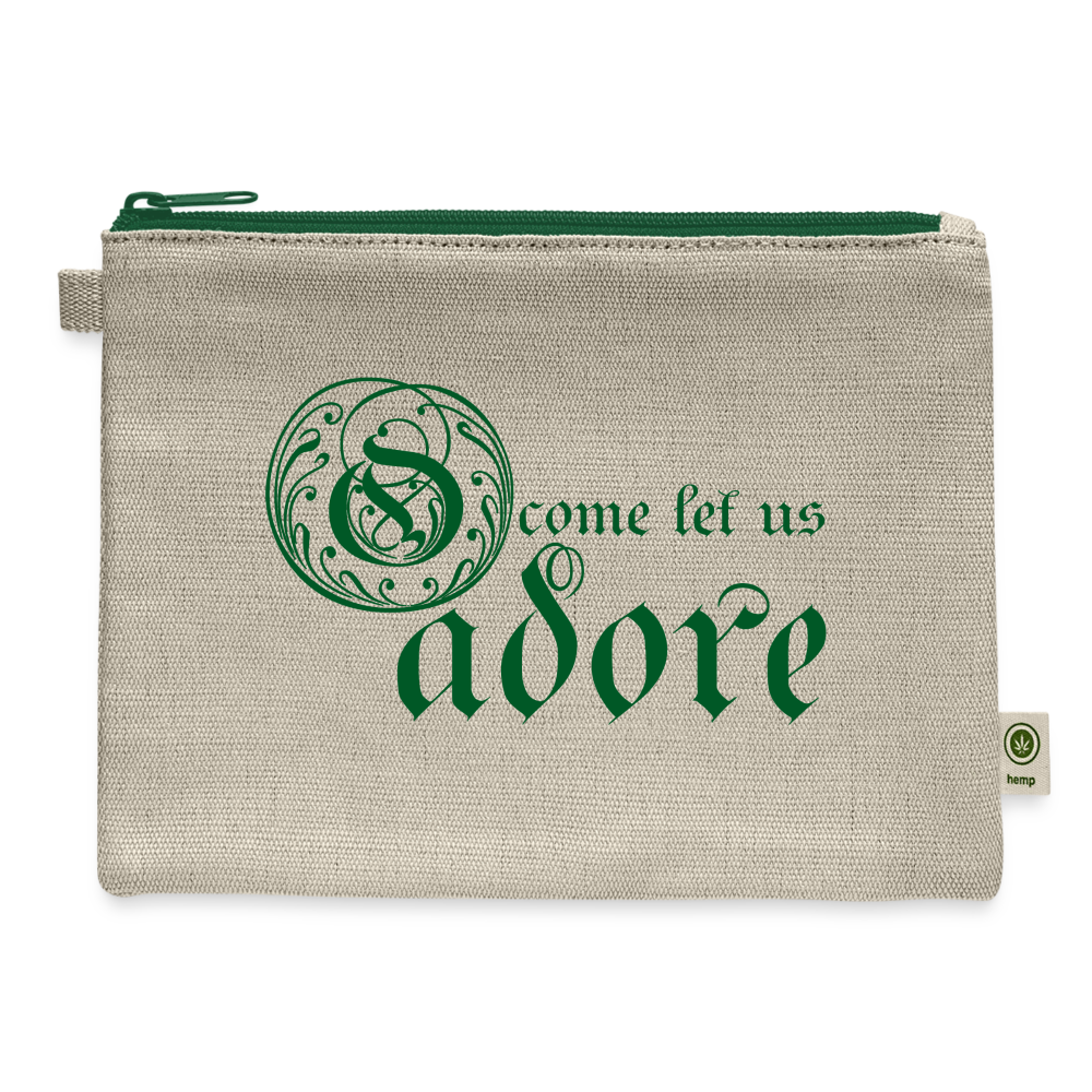 O Come Let Us Adore - Carry All Pouch - natural/green