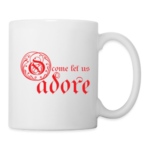 O Come Let Us Adore - White Coffee/Tea Mug - white