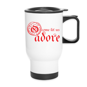 O Come Let Us Adore - Travel Mug - white