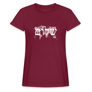 Peace on Earth - Women's Relaxed Fit T-Shirt - burgundy