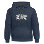 Peace on Earth - Unisex Contrast Hoodie - indigo heather/asphalt