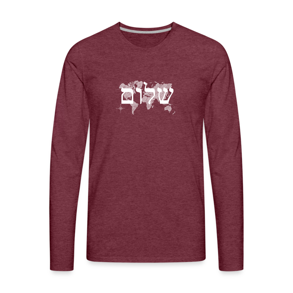Peace on Earth - Men's Premium Long Sleeve T-Shirt - heather burgundy