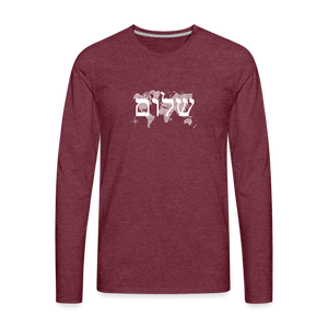Peace on Earth - Men's Premium Long Sleeve T-Shirt - heather burgundy