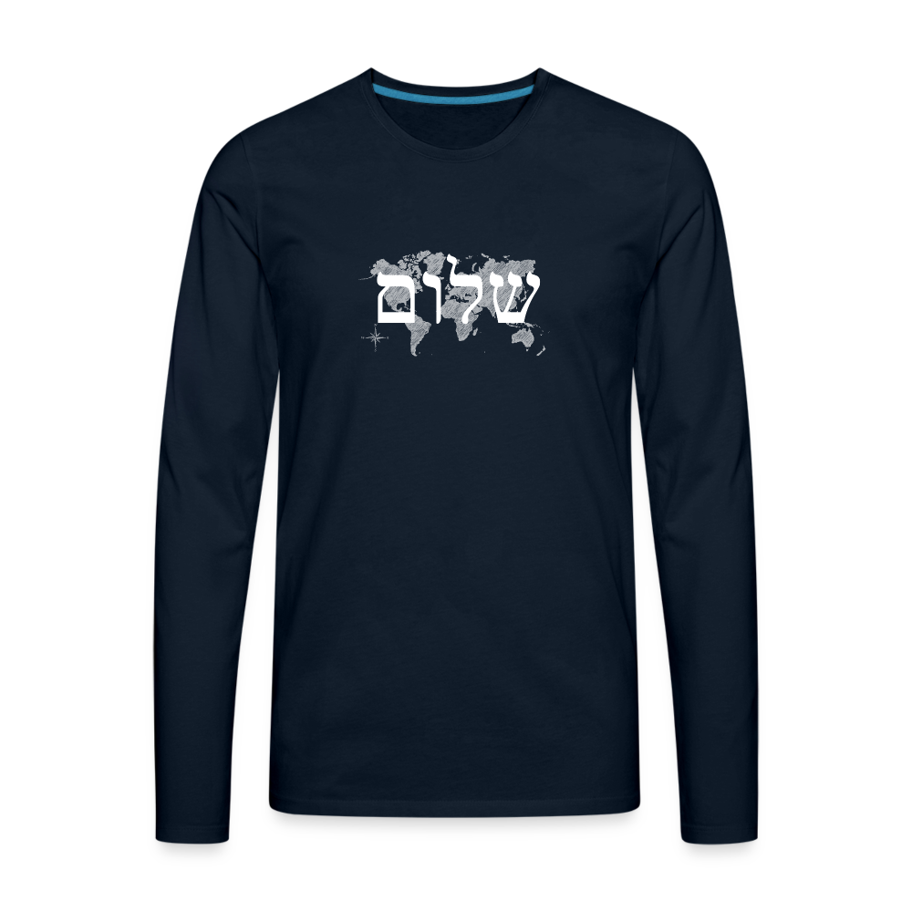 Peace on Earth - Men's Premium Long Sleeve T-Shirt - deep navy