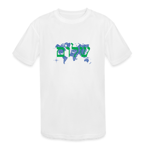 Peace on Earth - Kids' Moisture Wicking Performance T-Shirt - white