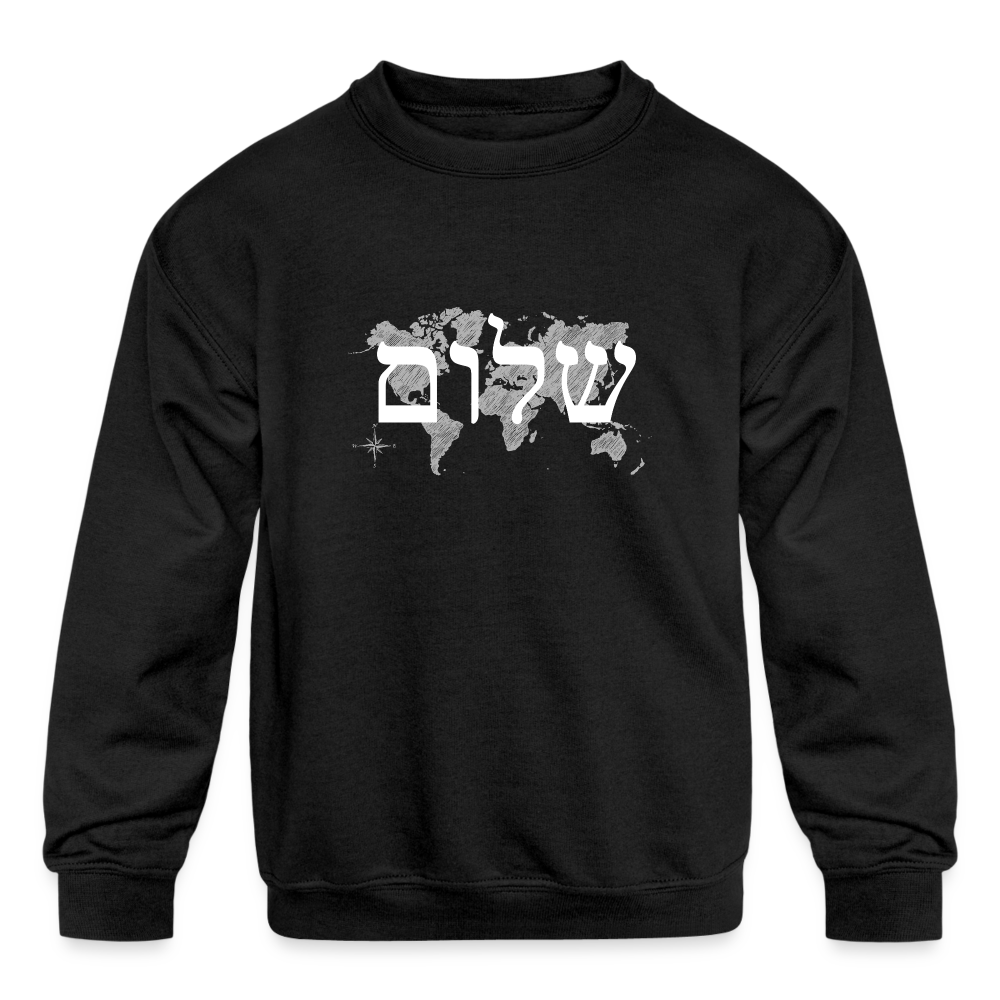 Peace on Earth - Kids' Crewneck Sweatshirt - black