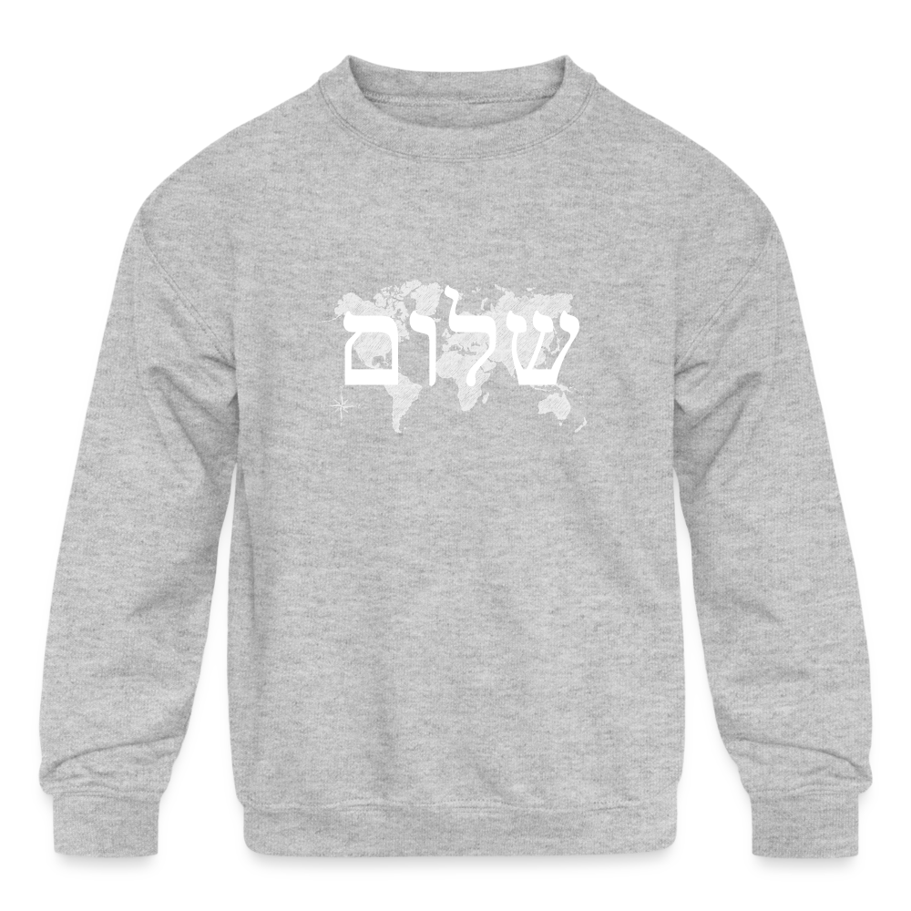 Peace on Earth - Kids' Crewneck Sweatshirt - heather gray