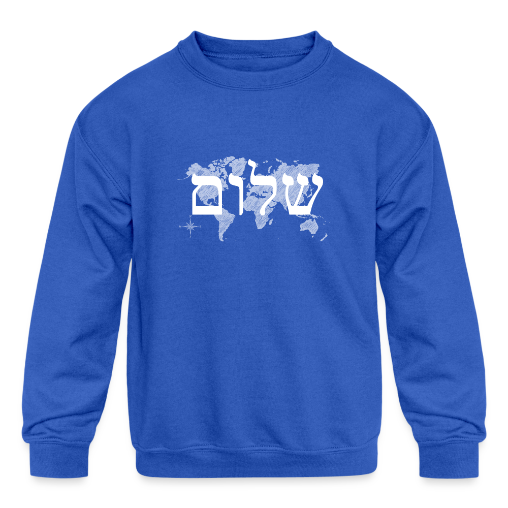 Peace on Earth - Kids' Crewneck Sweatshirt - royal blue