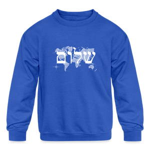Peace on Earth - Kids' Crewneck Sweatshirt - royal blue