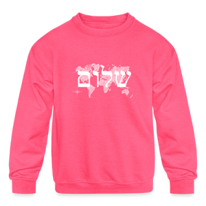 Peace on Earth - Kids' Crewneck Sweatshirt - neon pink