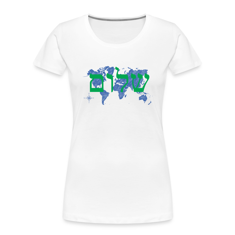 Peace on Earth - Women’s Premium Organic T-Shirt - white