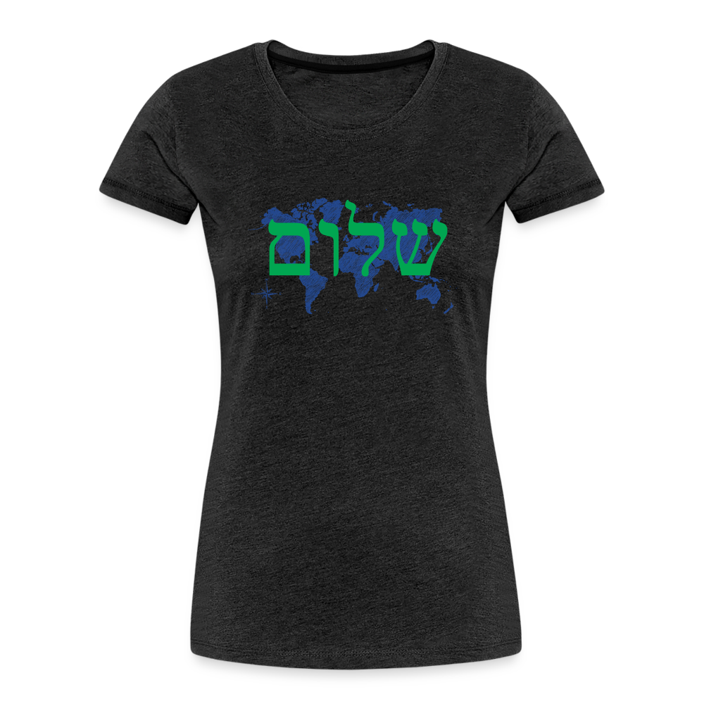 Peace on Earth - Women’s Premium Organic T-Shirt - charcoal grey