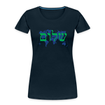 Peace on Earth - Women’s Premium Organic T-Shirt - deep navy