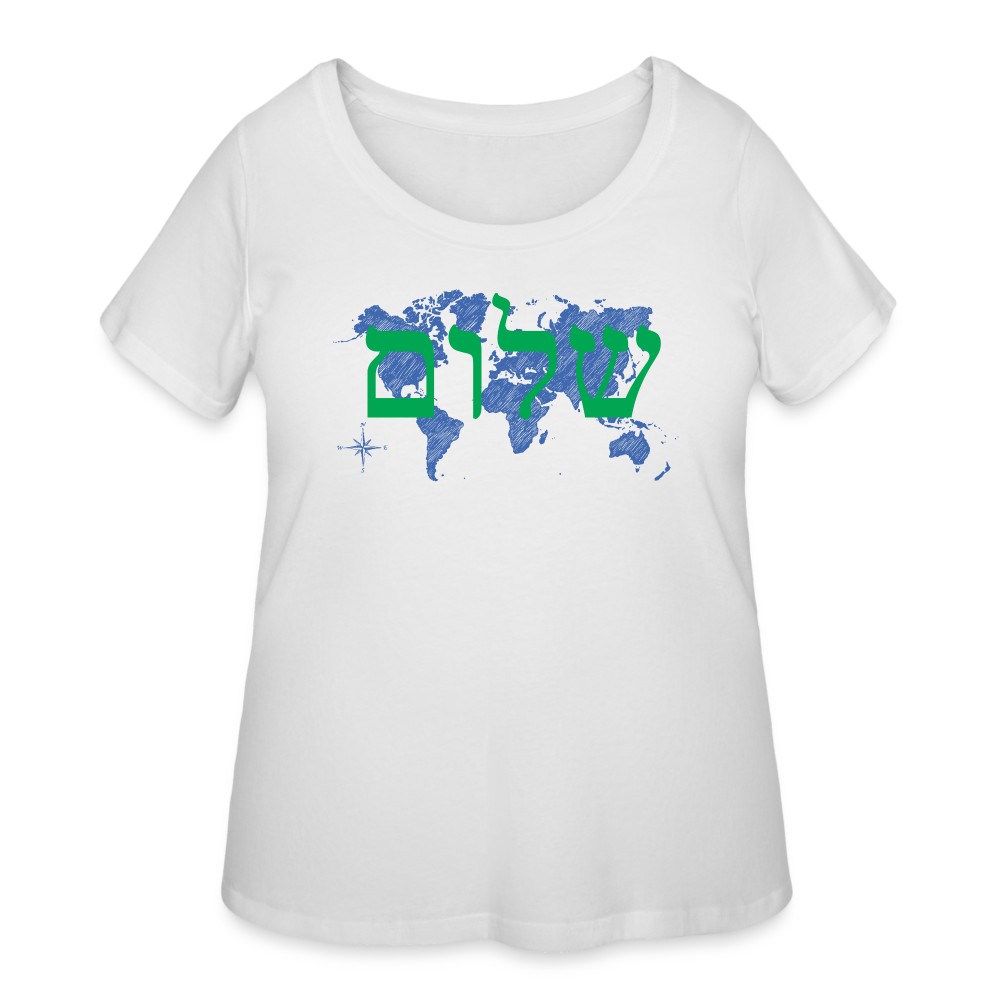 Peace on Earth - Women’s Curvy T-Shirt - white