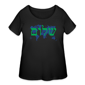 Peace on Earth - Women’s Curvy T-Shirt - black