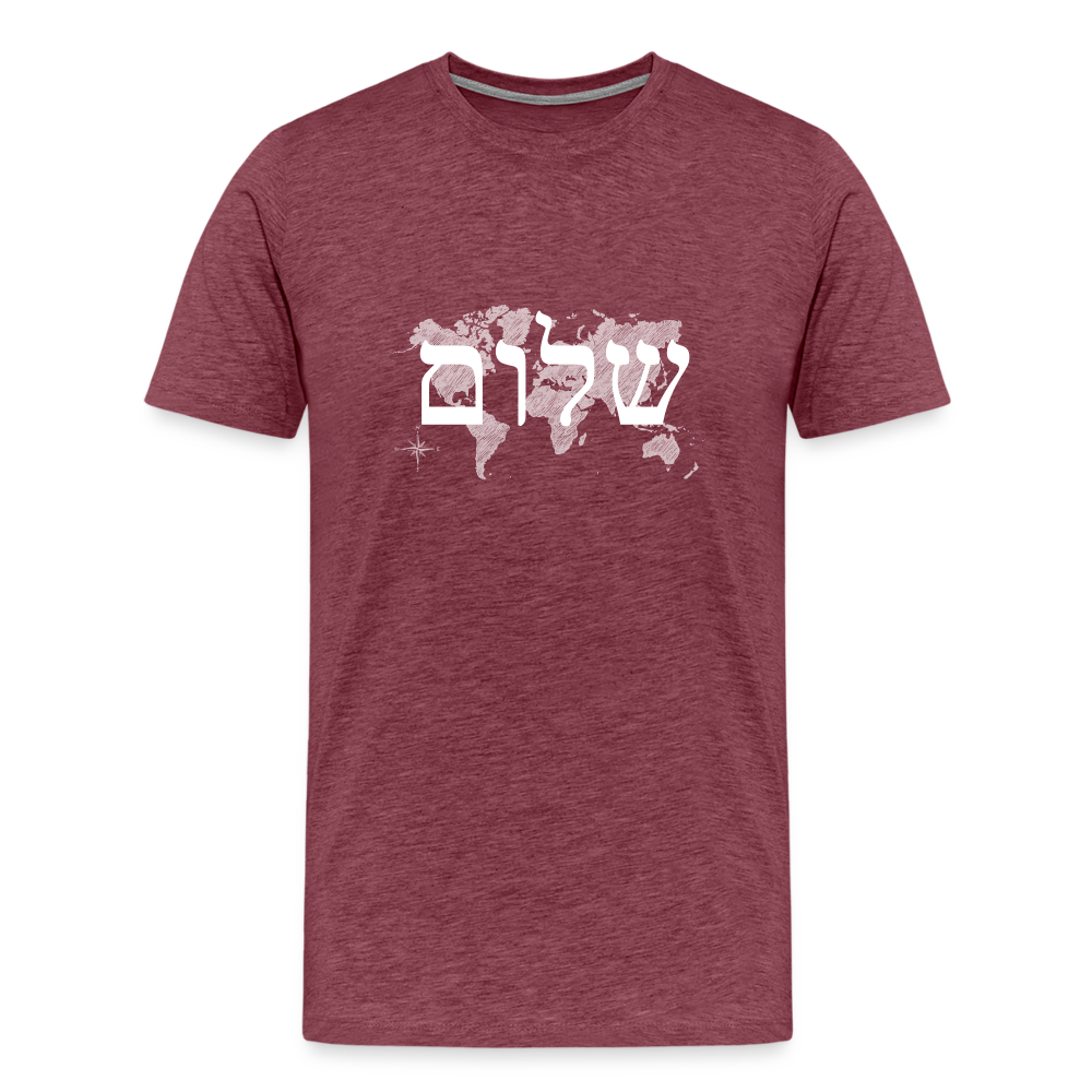 Peace on Earth - Unisex Premium T-Shirt - heather burgundy