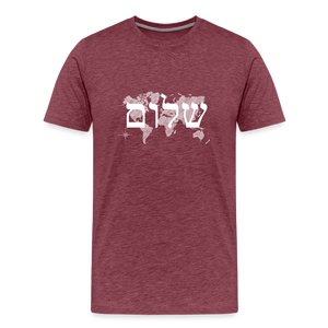 Peace on Earth - Unisex Premium T-Shirt - heather burgundy