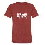 Peace on Earth - Unisex Tri-Blend T-Shirt - heather cranberry