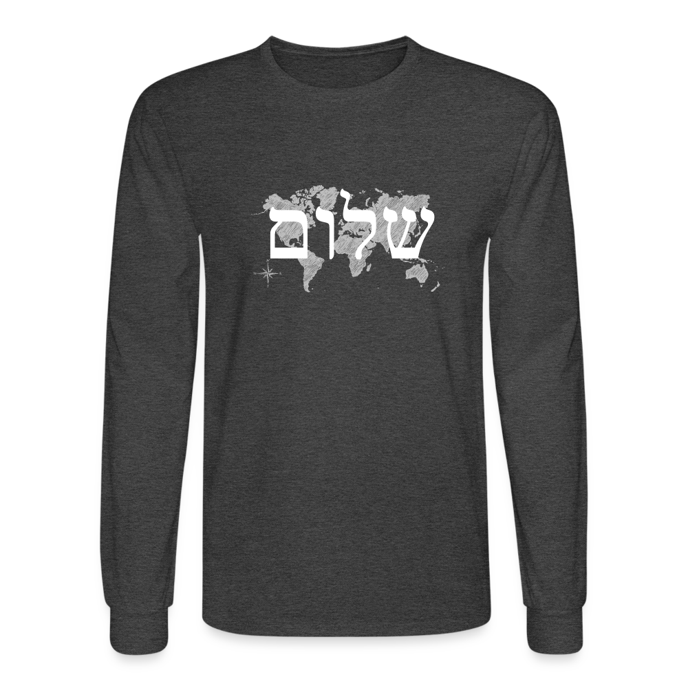 Peace on Earth - Men's Long Sleeve T-Shirt - heather black