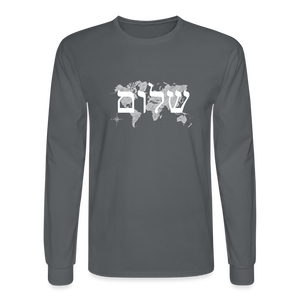 Peace on Earth - Men's Long Sleeve T-Shirt - charcoal